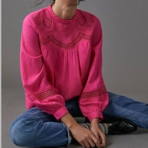 NWOT- Anthropologie harmony lace blouse